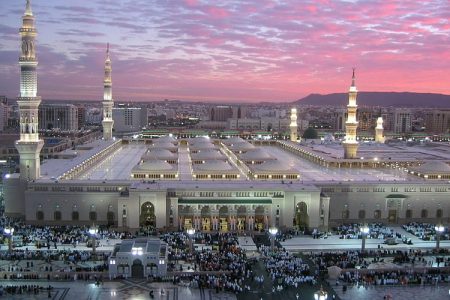HD-wallpaper-beautiful-mosque-mosque-holy-place-mosque-of-the-prophet-saudi-arabia-dusk-al-masjid-al-nabawi-islam-muhammed
