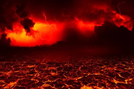 the surface of the lava. background